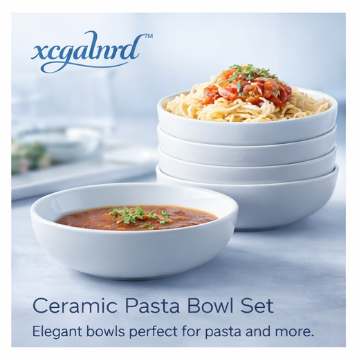 xcqalnrd™ Ceramic Pasta Bowl Set, Ceramic pasta bowls, dinnerware set, elegant serving bowls