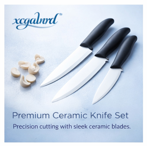 xcqalnrd™ Premium Ceramic Knife Set, Ceramic knife set, kitchen essentials, lightweight knives