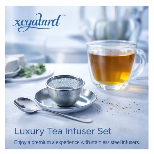 xcqalnrd™ Luxury Tea Infuser Set, Tea infuser set, luxury tea accessories, stainless steel infuser